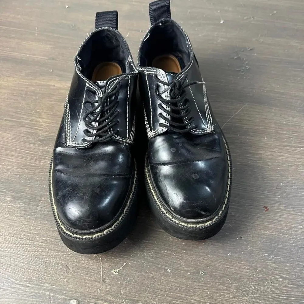 Zara Women's Black Oxfords